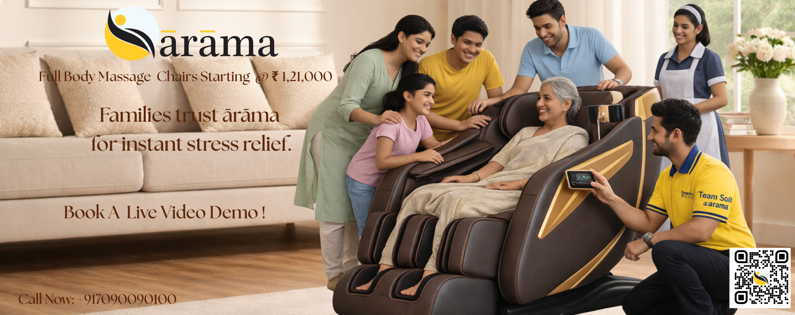 “Next-generation massage solutions for homes, offices, and high-footfall spaces.”